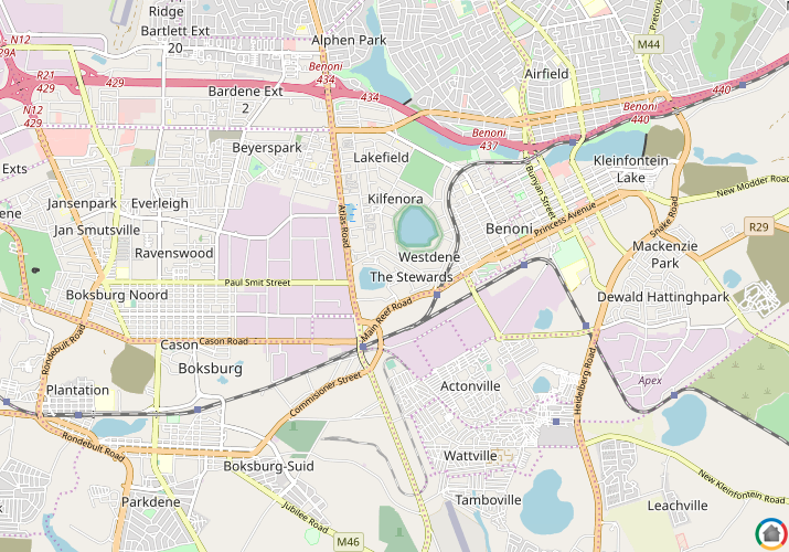 Map location of The Stewards